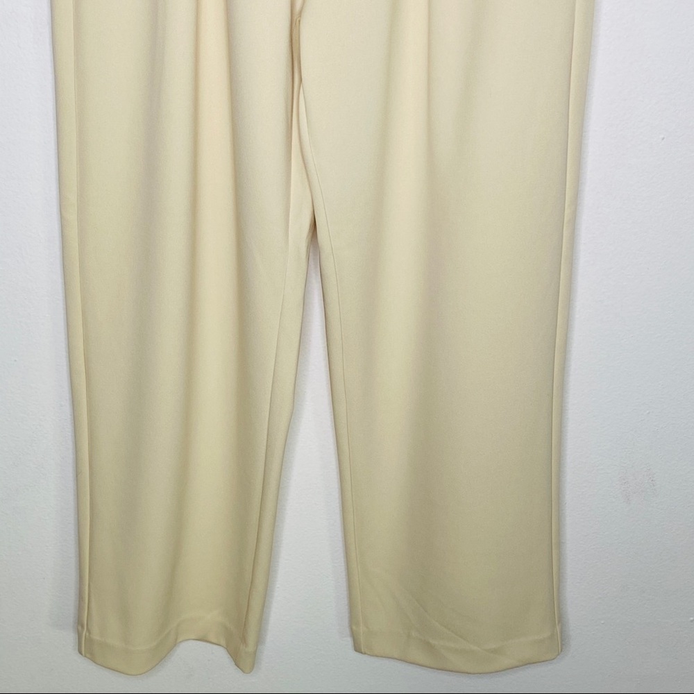 ☑️DKNY Womens Wheat Stretchy Wide Leg Trousers FLYP - Picture 6 of 15